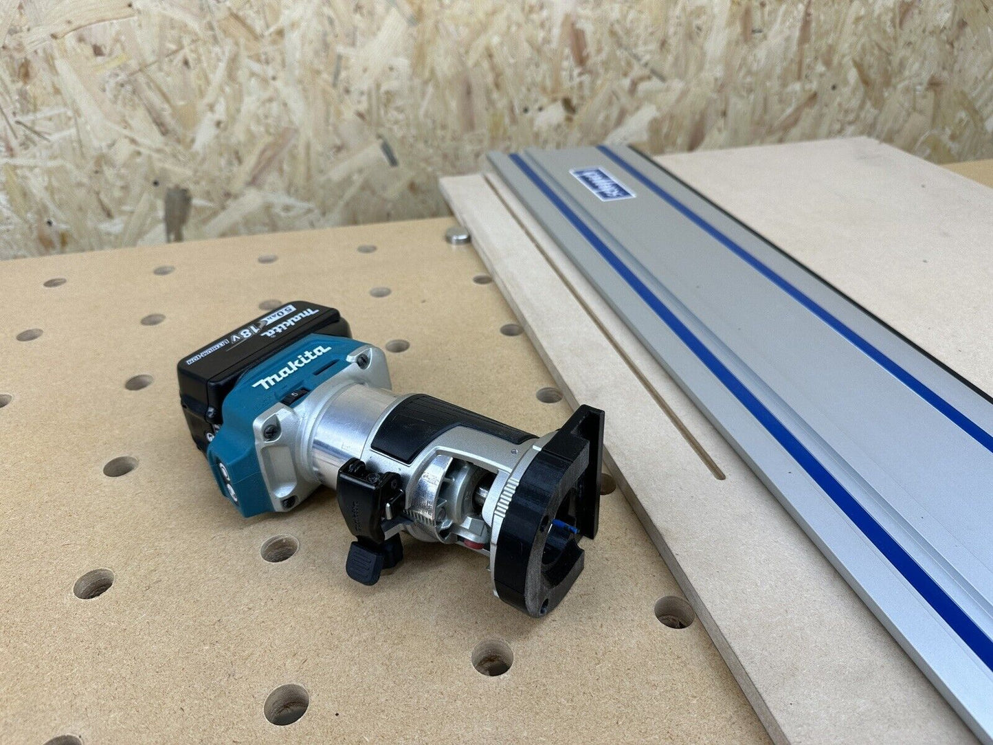 Makita DRT50 Trimmer 1/4 Router Guide Rail Adaptor To scheppach Guide Rail