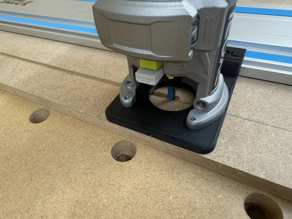 Ryobi Router Using Guide Rail Ryobi R18TR-0 ONE+ Trim Router Guide Rail Adaptor for Macalister Guide ...