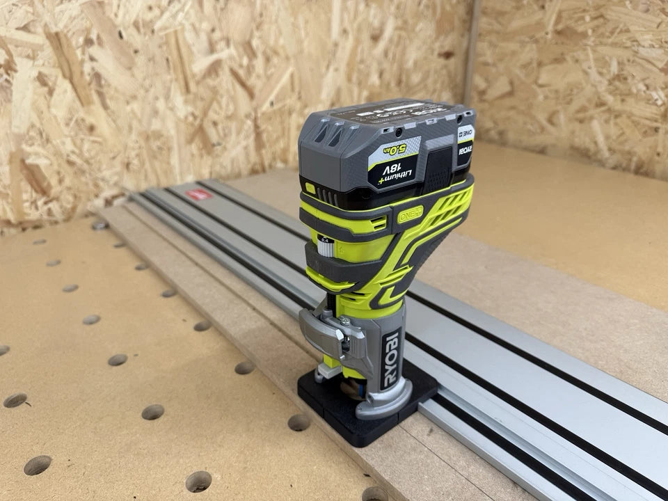 Ryobi Router Using Guide Rail Ryobi R18TR-0 ONE+ Trim Router Guide Rail Adaptor for Original Milwauk ...