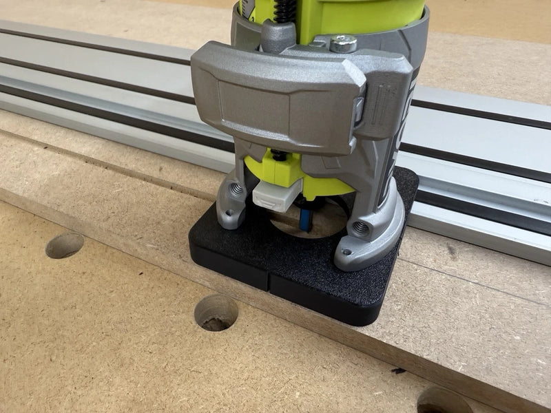 Ryobi Router Using Guide Rail Ryobi R18TR-0 ONE+ Trim Router Guide Rail Adaptor for Original Milwauk ...