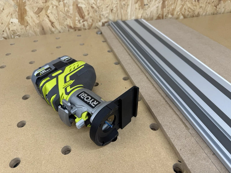Ryobi Router Using Guide Rail Ryobi R18TR-0 ONE+ Trim Router Guide Rail Adaptor for Evolution G2 Gui ...