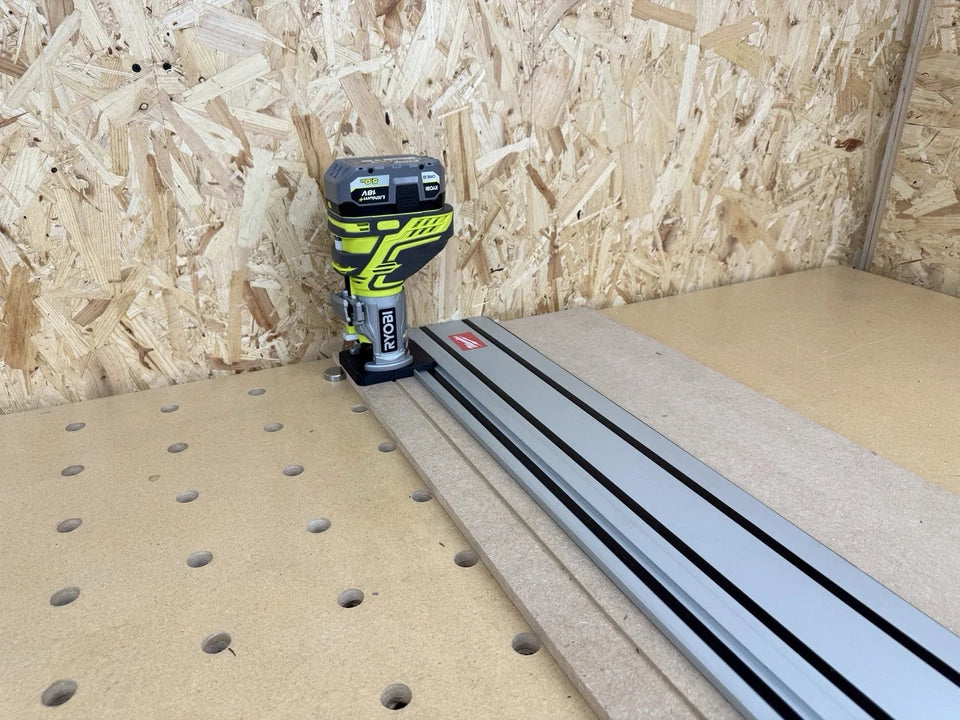 Ryobi Router Using Guide Rail Ryobi R18TR-0 ONE+ Trim Router Guide Rail Adaptor for Original Milwauk ...