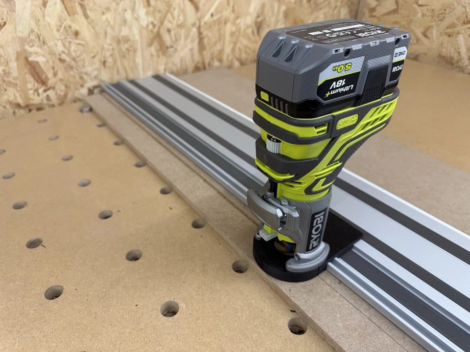 Ryobi Router Using Guide Rail Ryobi R18TR-0 ONE+ Trim Router Guide Rail Adaptor for Evolution G2 Gui ...