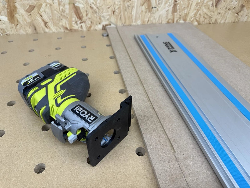 Ryobi Router Using Guide Rail Ryobi R18TR-0 ONE+ Trim Router Guide Rail Adaptor for Macalister Guide ...