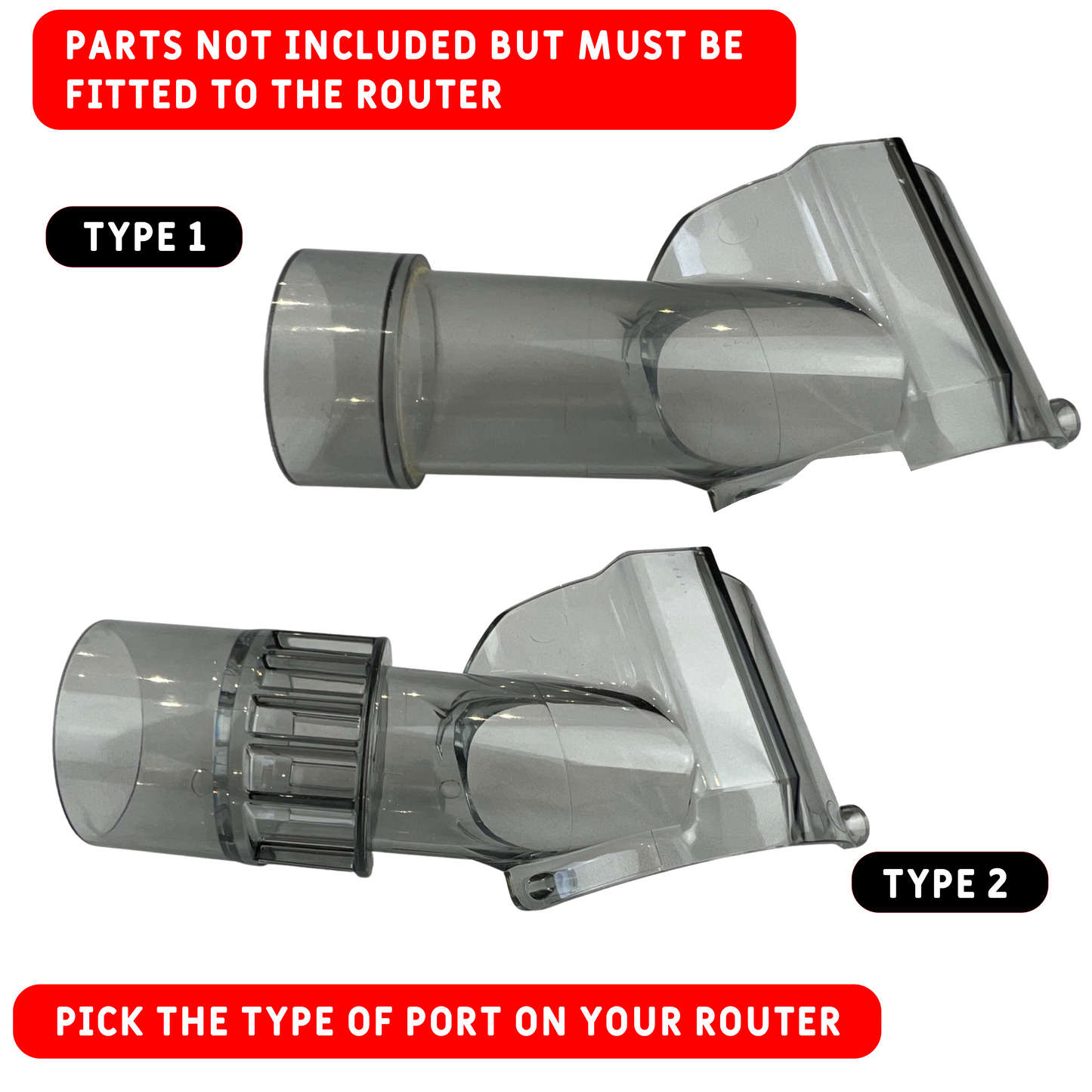 Milwaukee Fuel Compact Router Hose Adaptor Adapter to Festool Cleantec CT27 MIDI