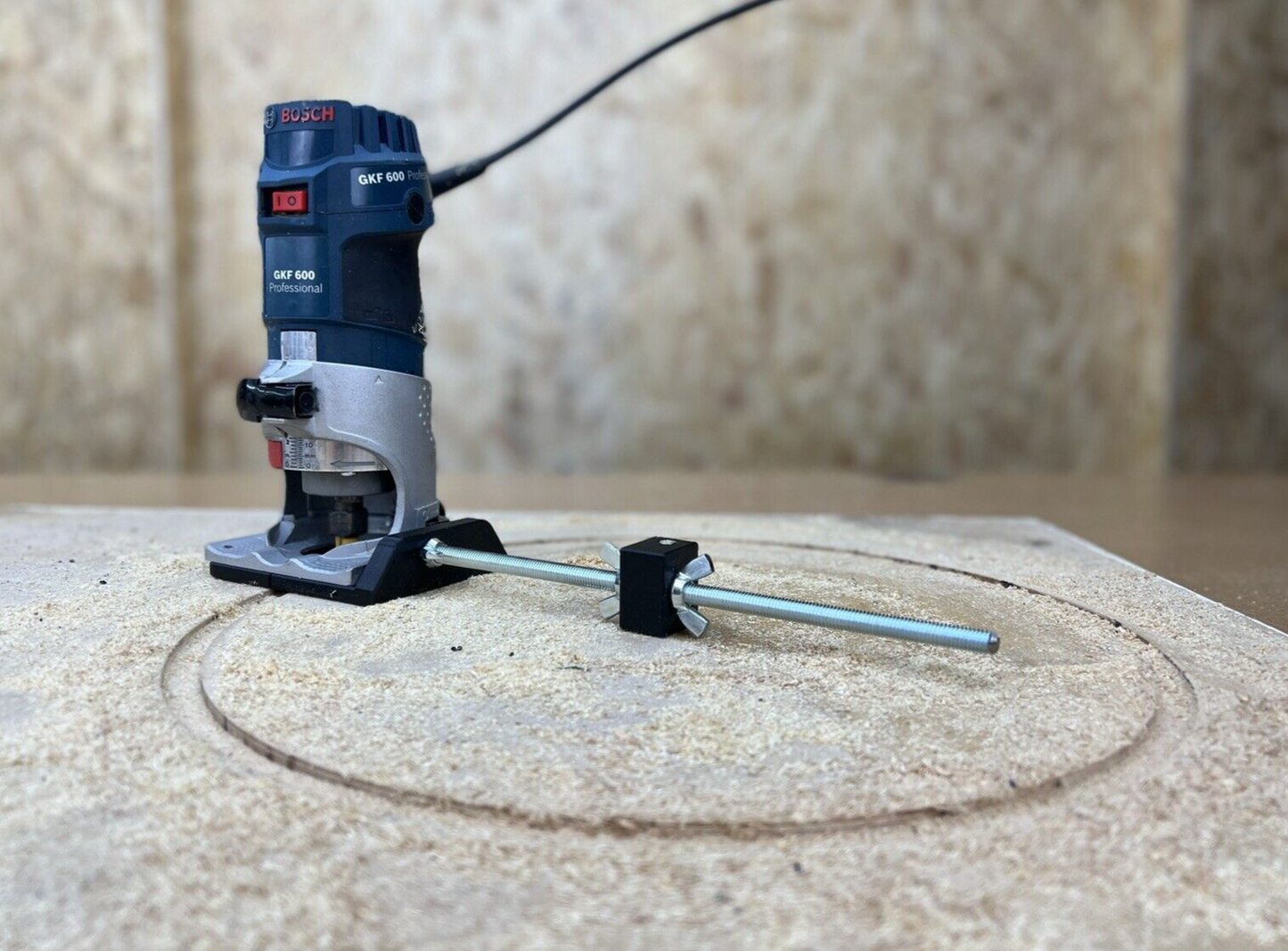 Circle Jig for BOSCH GFK-600 Trimmer Router Fully Adjustable