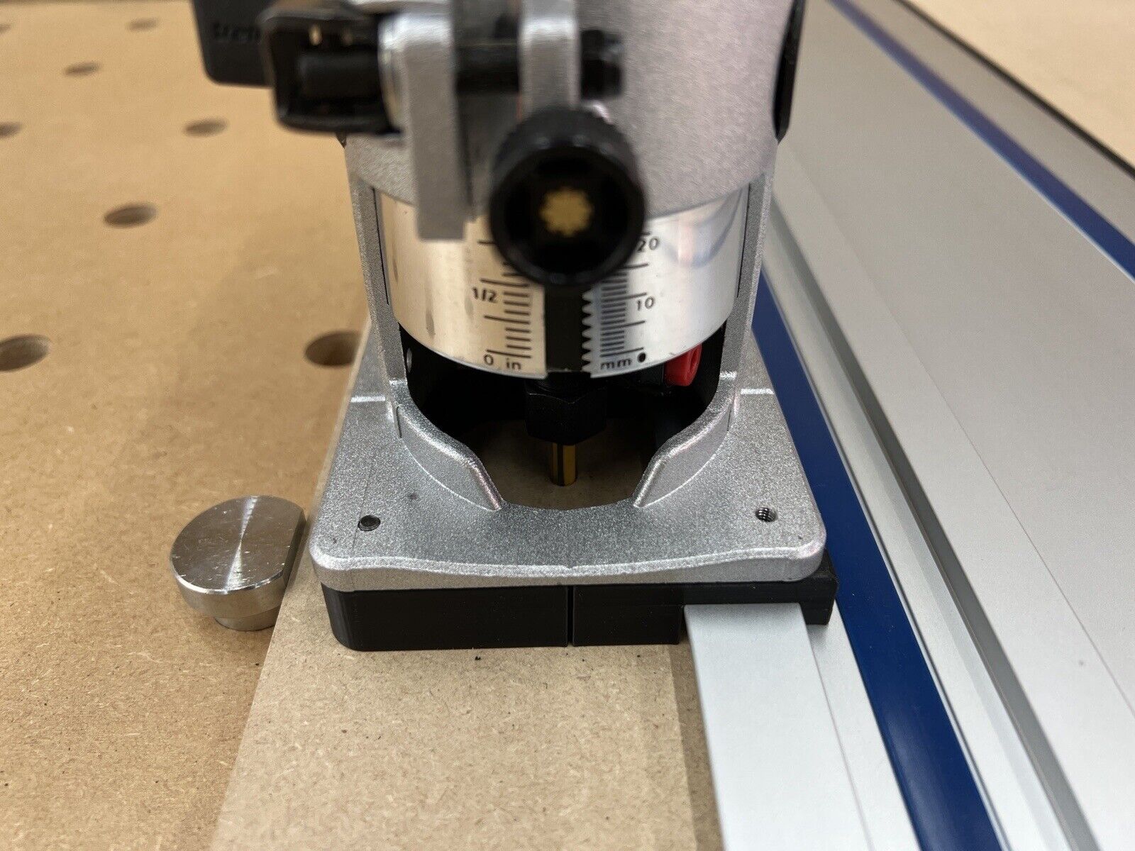 Trend T18S/R14K1 18v Router Guide Rail Adaptor To Scheppach Plunge Saw ...