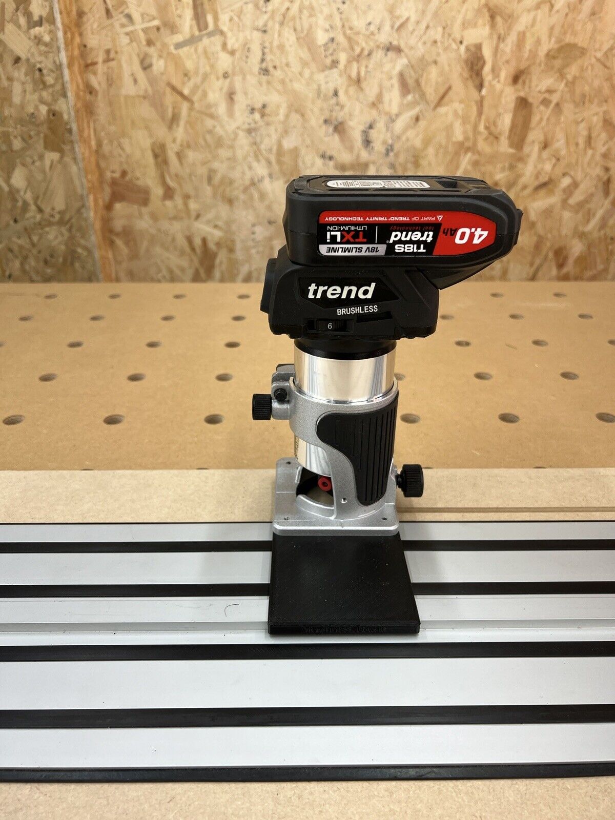 Trend T18S/R14K1 18v Router Guide Rail Adaptor To Dewalt Plunge Saw Tr ...