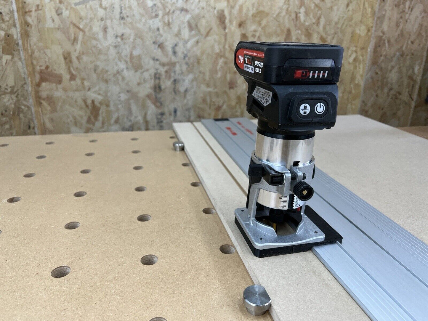 Trend T18S/R14K1 18v Router Guide Rail Adaptor To Mafell Plunge Saw Track.