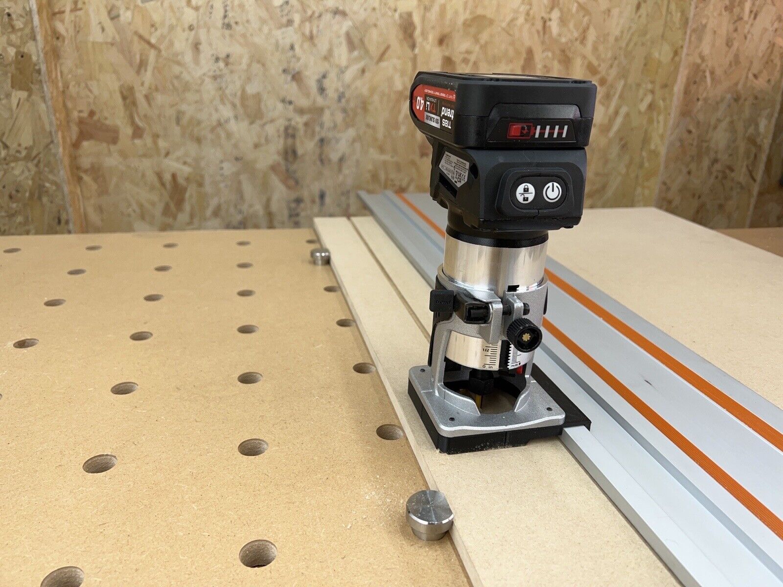 Trend T18S/R14K1 18v Router Guide Rail Adaptor To Evolution Plunge Saw ...