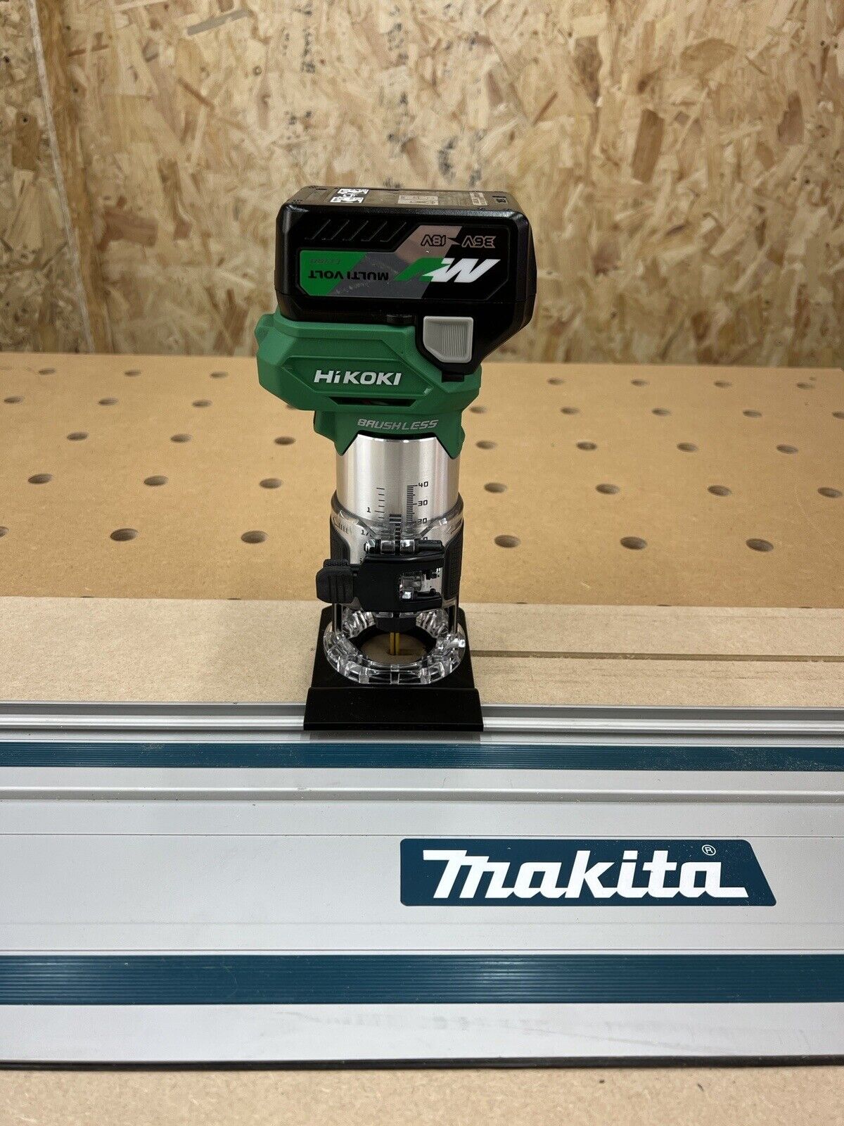 HIKOKI M1808DA 1/4 Trimmer Router Guide Rail Adaptor To Makita Plunge Saw Track