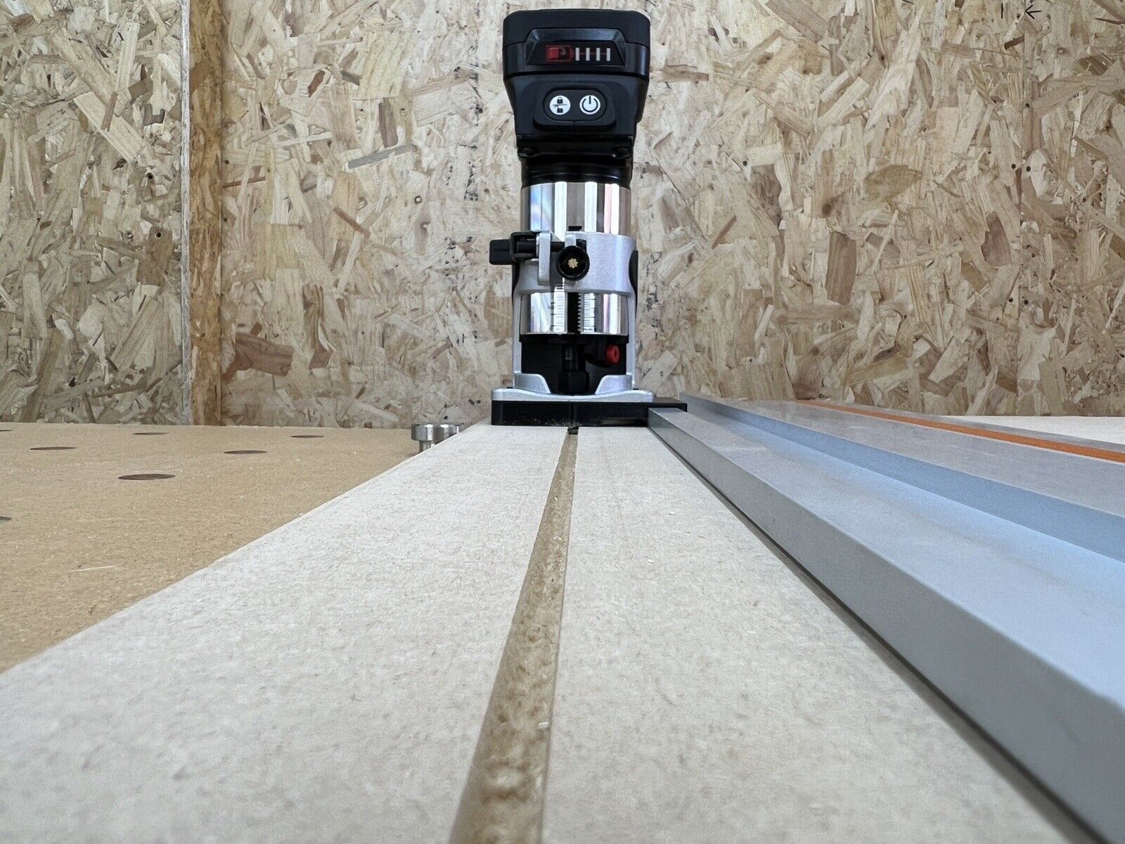 Trend T18S/R14K1 18v Router Guide Rail Adaptor To Evolution Plunge Saw ...