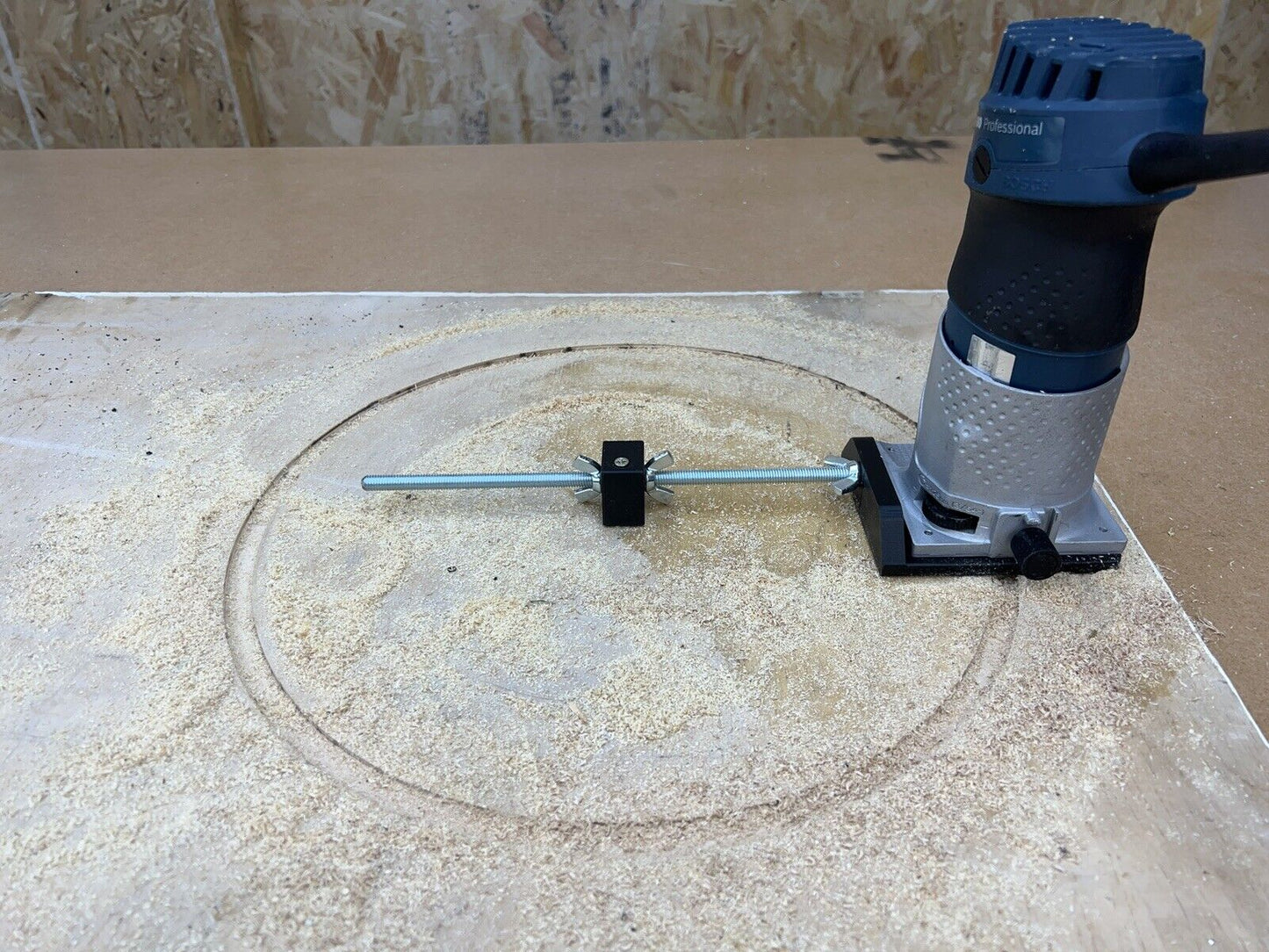 Circle Jig for BOSCH GFK-600 Trimmer Router Fully Adjustable