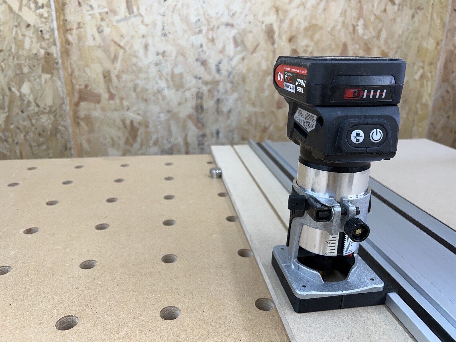 Trend T18S/R14K1 18v Router Guide Rail Adaptor To Parkside Plunge Saw ...