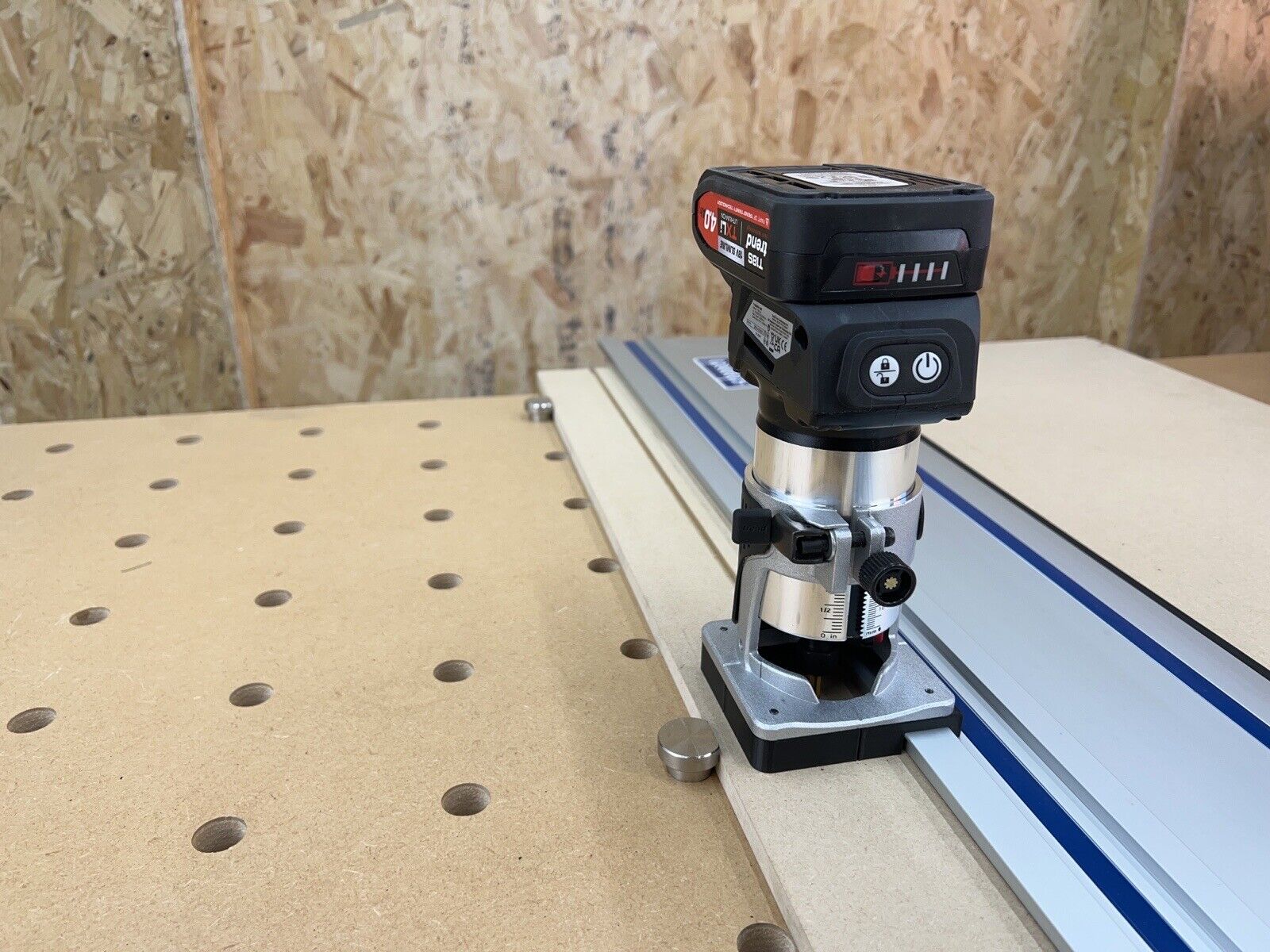 Trend T18S/R14K1 18v Router Guide Rail Adaptor To Scheppach Plunge Saw ...