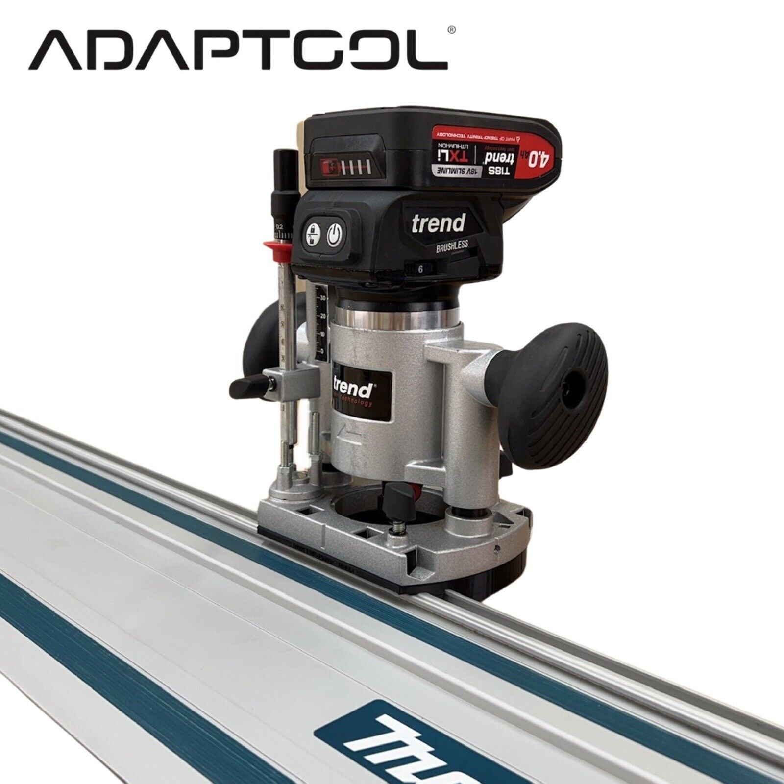 Trend T18S R14K1 18v Plunge Router Guide Rail Adaptor to Makita Plunge ...